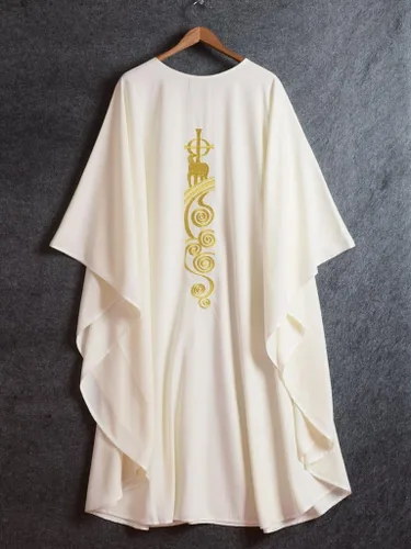 Vista 2 de BLESSUME Sacerdote Casulla Stole Church Cordero de Dios Bordado Vestiduras de Misa