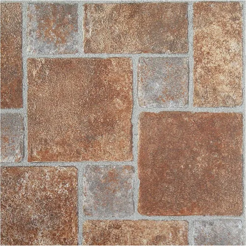 Vista 16 de Tivoli - Azulejos de vinilo autoadhesivos, 45 azulejos de 12 x 12 pulgadas, parquet de roble mediano Three Finger - Suelo de bricolaje para despegar
