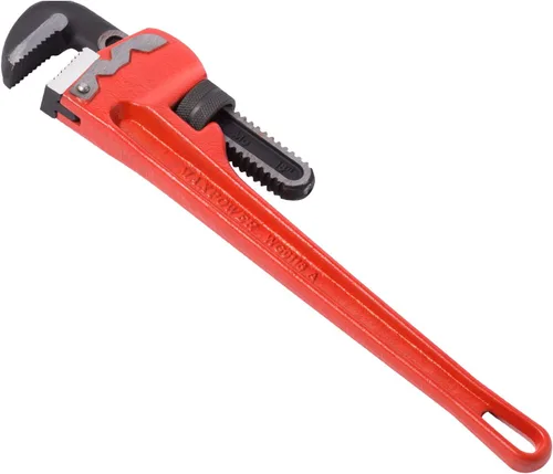 Vista 10 de MAXPOWER Llave de tubo recto de 12 pulgadas, llave de fontanero ajustable resistente, herramienta de plomería de acero tratado térmicamente