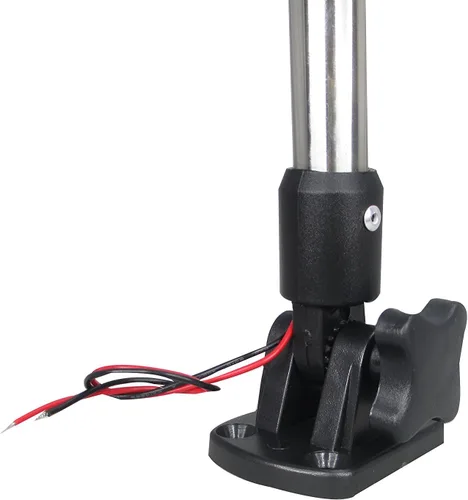 Vista 4 de Pactrade Marine Luz de poste redonda plegable ajustable RV 9 1/2 ''H Luz de navegación SS (LED)
