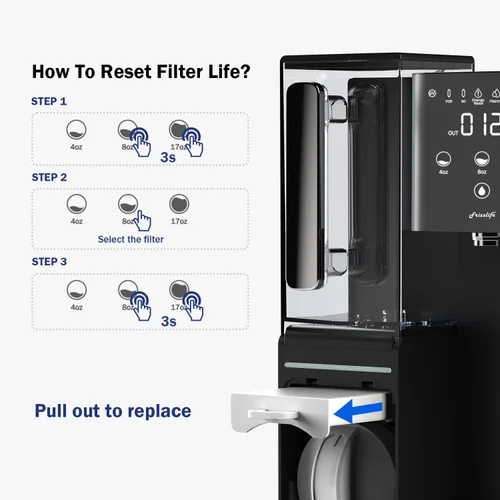 Vista 4 de Frizzlife Cartucho de filtro de poste de reemplazo SC90 para sistema de filtro de agua de ósmosis inversa de encimera WB99 - alcalino