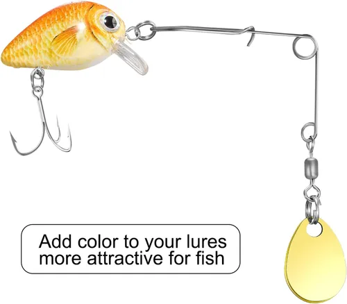 Vista 5 de Sumind Cuchillas giratorias de pesca Spinner Bait Cucharas lisas Plataformas Cucharas de pesca Cuchillas Señuelos Accesorios