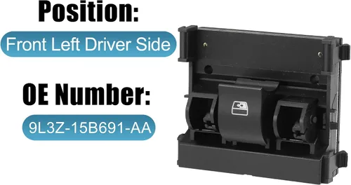 Vista 2 de X AUTOHAUX Interruptor de techo corredizo de consola superior de ventana trasera 9L3Z-15B691-AA para Ford F-150 2009-2017 para Ford F-250 F-350