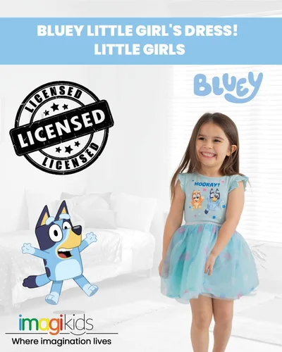 Vista 3 de Bluey Vestido de bingo para niñas pequeñas y grandes
