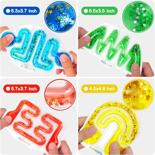 Vista 3 de LESONG - Juguete sensorial para la ansiedad, para niños autistas con necesidades especiales, alivio de estrés y ansiedad, tubo sensorial