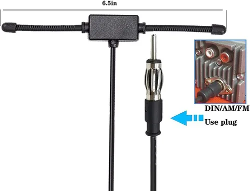 Vista 3 de Antena de radio estéreo universal para coche, antena de radio AM FM, adhesivo para coche, antena de parche oculto, para camión, antena de radio