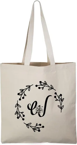 Vista 19 de TBF Bolsas de lona resistentes con iniciales personalizadas para mujer