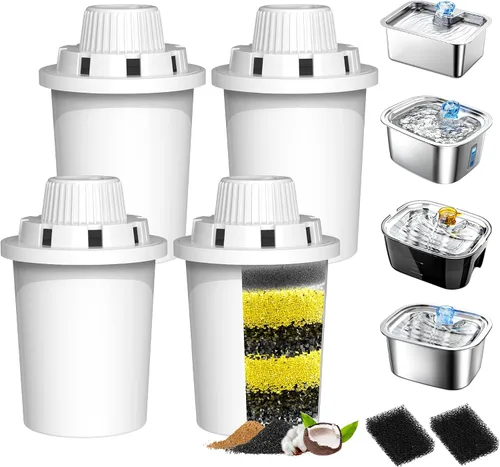 Vista 9 de PETNF Fuente de agua de acero inoxidable de 3 galones para perros grandes, dispensador de tazón de agua para perros con 2 filtros, ventana de agua
