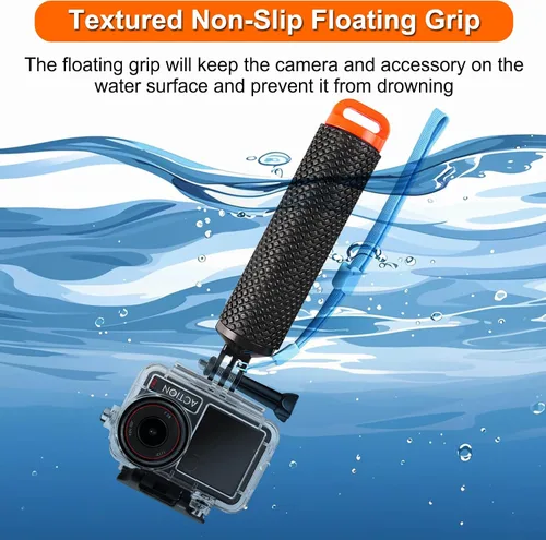 Vista 4 de BO&DQQ Carcasa Subacuática Impermeable Compatible con DJI Osmo Action 5 Pro/Action 4/Action 3, Funda de Cubierta de Buceo de 50 m/164 pies con Kit