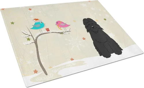 Vista 49 de Caroline's Treasures BB2513LCB - Tabla de cortar de vidrio con texto en inglés "Christmas Presents between Friends" Airedale Terrier - Tabla