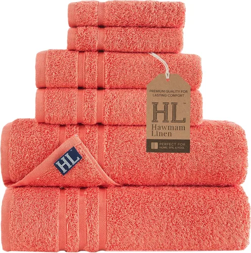 Vista 14 de Juego de 6 toallas de baño negras para baño, algodón turco original, suave, absorbente y de primera calidad, 2 toallas de baño, 2 manos y 2 toallas