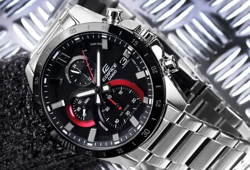 Vista 5 de Casio Mens Chronograph Quartz Watch Edifice with Stainless Steel Strap