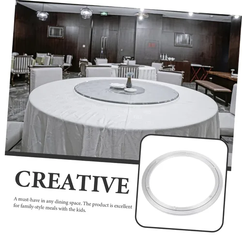 Vista 3 de GANAZONO Mesa giratoria Mesa de comedor Accesorios de escritorio Tocadiscos redondos Giratorios Rodamiento giratorio redondo para rotar Estante