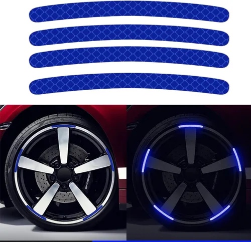 Vista 9 de 100 calcomanías reflectantes para llantas de automóvil, impermeables, reflectantes, para llantas, tiras decorativas de seguridad para automóvil, #2