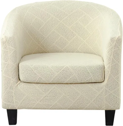 Vista 9 de Funda estampada para silla de club, 2 piezas, elástica con acento de barril para sillón, fundas de sofá, fundas extraíbles para silla de bañera