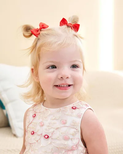 Vista 9 de 40 lazos para el pelo de 2 pulgadas para bebés y niñas, mini boutique, cinta elástica para el cabello, accesorios para niños pequeños