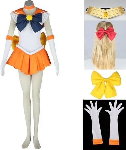 Vista 2 de Minako Aino Venus - Disfraz de cosplay para mujer, uniforme