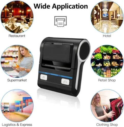 Vista 7 de No es compatible con iPhone/iPad/Mac, impresora térmica portátil Bluetooth de 3.150 in, solo compatible con Android/Windows, impresora inalámbrica