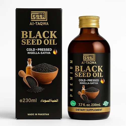 Vista 8 de Aceite de semilla negra orgánico prensado en frío – Aceite de kalonji premium para el cabello, la piel y la salud digestiva – Nigella sativa pura
