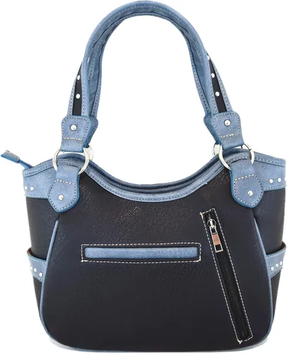 Vista 4 de Juego de cartera de estilo occidental con bordado de mariposa para mujer, bolso de hombro