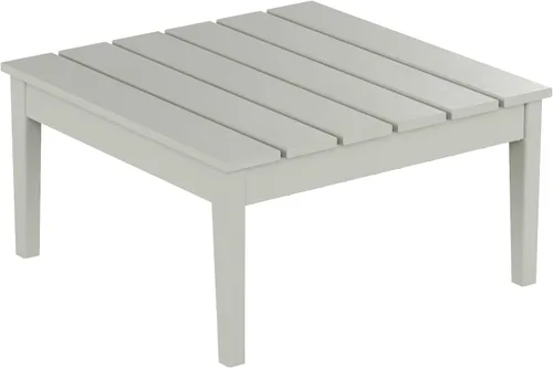 Vista 14 de WestinTrends Ashore - Mesa de centro para exteriores, 32 pulgadas de madera de polietileno Adirondack para todo tipo de clima, mesa auxiliar Negro