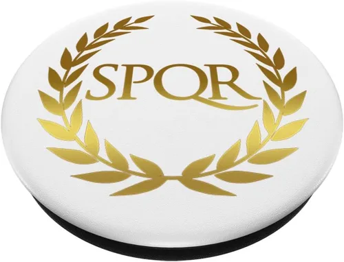 Vista 2 de Ancient Roma SPQR – PopSockets Grip y soporte para teléfonos y tabletas, Negro