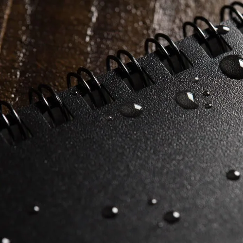 Vista 11 de Rite in the Rain Cuaderno de espiral superior resistente a la intemperie, 4 x 6 pulgadas, cubierta negra, patrón universal, paquete de 6