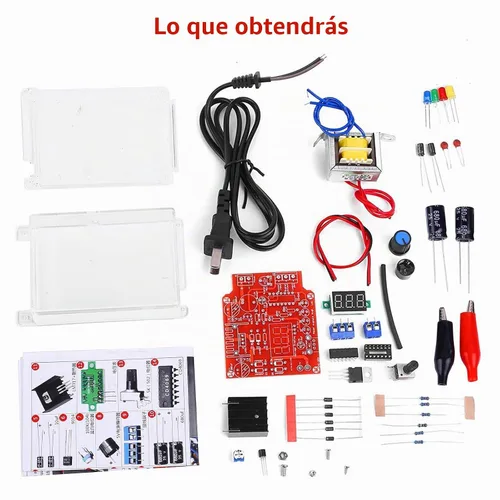 Vista 6 de LM317 Kit de bricolaje de fuente de alimentación ajustable, PEMENOL AC-DC 110V a 1.25V-12V Módulo de voltaje regulado con pantalla LED, generador