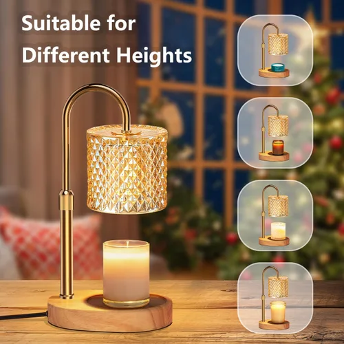 Vista 6 de seenlast Calentador Eléctrico de Lámpara de Vela con Temporizador Regulador de Intensidad Altura Ajustable, Regalos para Mujeres y Hombres