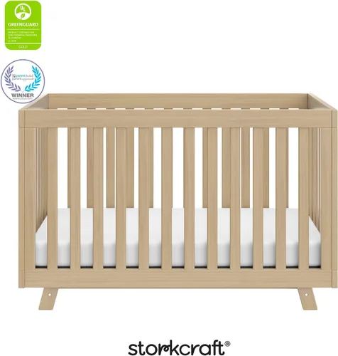 Vista 8 de Storkcraft Beckett 3 en 1 Cuna Convertible (Driftwood) – Certificado GREENGUARD Gold, Se Ajusta a Colchón de Cuna Estándar, Se Convierte en Cama