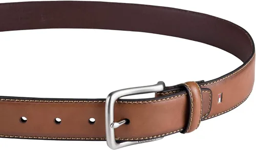 Vista 3 de Tommy Hilfiger Cinturón de mezclilla casual para hombre con hebilla de arnés clásica