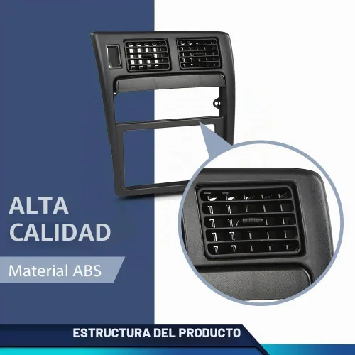 Vista 5 de PIT66 Bisel de radio para salpicadero compatible con Toyota Tacoma 1995 1996 1997, bisel de panel de tablero de instrumentos de plástico ABS negro