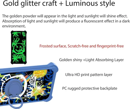 Vista 3 de JSL-TYX - Funda compatible con Huawei P30 Lite New Edition con 1 protector de pantalla de vidrio templado, policarbonato duro + silicona suave
