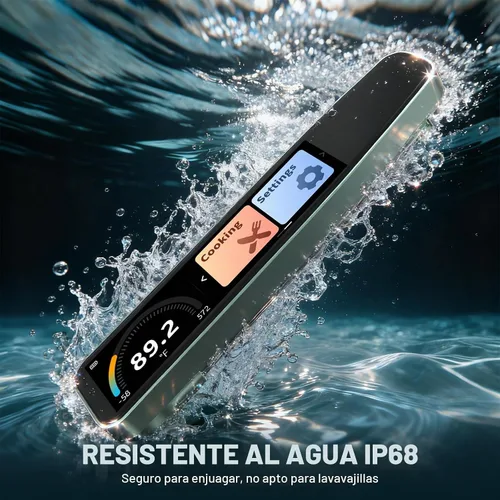 Vista 8 de AWLKIM 0.5s Termómetro Inteligente de Lectura Instantánea para Carne Digital, Pantalla Táctil HD de 3.8" con Temp-OS, Termómetro Profesional
