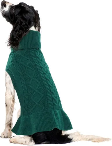 Vista 12 de QBLEEV Suéteres para Perras Pequeñas - Suéteres Suaves y Cálidos de Invierno y Otoño con Cuello de Tortuga y Opciones de Chaleco para Cachorras
