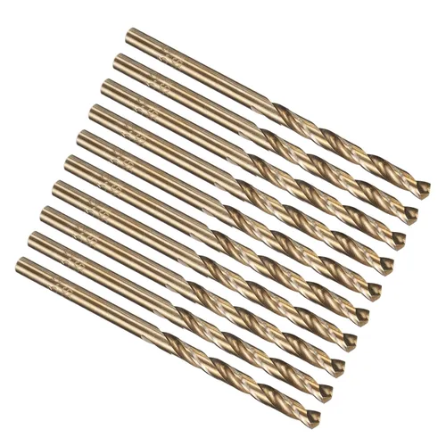 Vista 308 de PATIKIL Broca Jobber de 0.039 in, vástago recto M35 cobalto 5% acero de alta velocidad 135° acabado dorado para metal duro de acero inoxidable - 2