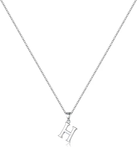 Vista 12 de Turandoss S925 Sterling Silver Initial Necklaces for Women, Dainty Hypoallergenic Letter Initial Pendant S925 Sterling Silver initial Necklace for