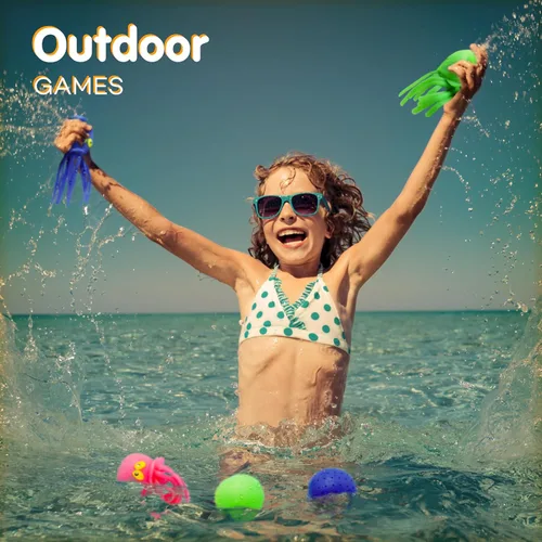 Vista 3 de Bolas de agua de pulpo, paquete de 6 juguetes de piscina para niños, sensoriales, absorbentes, bolas de agua, bomba, juguete de baño para niños