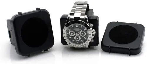 Vista 6 de Nueva actualización Versa, reloj de cuerda doble automática, negro