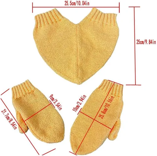 Vista 3 de Guantes de invierno de punto para parejas, guantes cálidos de punto con diseño de mano para parejas, guantes de dedo completo para parejas, guantes