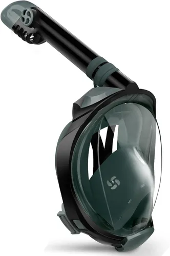 Vista 10 de Greatever G2 - Máscara de esnórquel de cara completa con el moderno sistema de parte superior seca, plegable, con visión panorámica de 180 grados