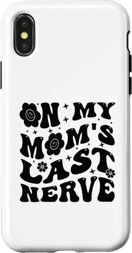 Vista 5 de iPhone 16 On My Mom's Last Nerve - Funny Sarcasm Sarcastic Saying Case