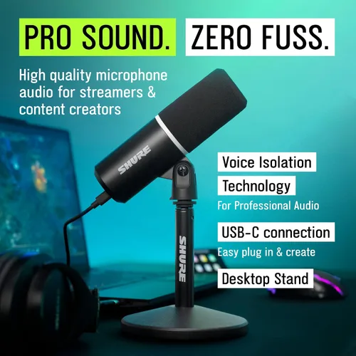 Vista 2 de Shure MV6 - Micrófono USB para juegos, transmisión y grabación
