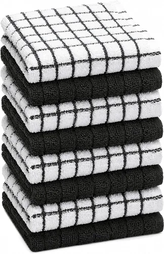 Vista 9 de Bumble - Toallas de cocina y paños de cocina (8 unidades) Toallas de cocina 100% algodón 12 x 12 pulgadas 405 GSM Trapos suaves, altamente