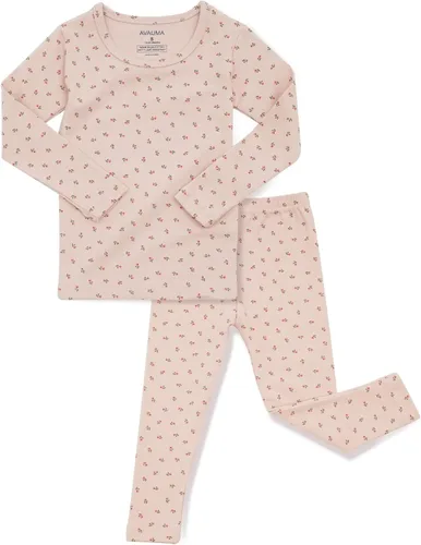Vista 26 de AVAUMA Conjunto de pijama de algodón para bebés y niñas de 6 meses a 7 años