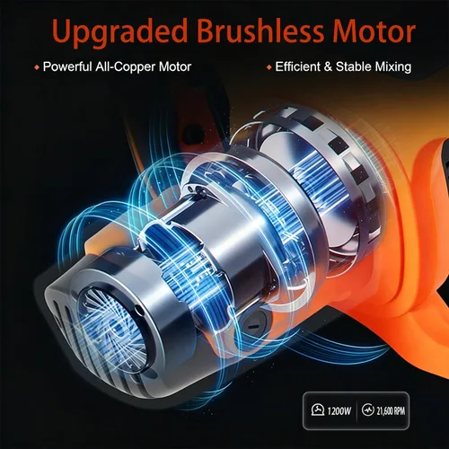 Vista 4 de Motosierra eléctrica inalámbrica de 8 pulgadas con baterías de 2 x 4.0 AH, motosierra de mano a batería para poda de árboles, corte de madera y Azul