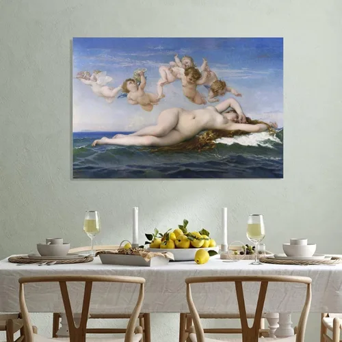 Vista 3 de LEES TOSS Alexandre Cabanel - Póster decorativo para pared, diseño de "El nacimiento de Venus", póster decorativo para habitación, estética, sala