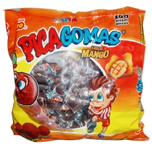 Vista 2 de Vero Pica Fresa, Mango, Sandia & Tamarindo Flavors Chili Gummy Mexican Candy