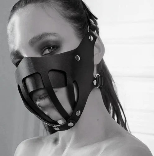 Vista 2 de Máscaras de cuero para mujer, máscara ajustable de media cara, para gato, conejo, mascarada, cosplay, Halloween, carnaval