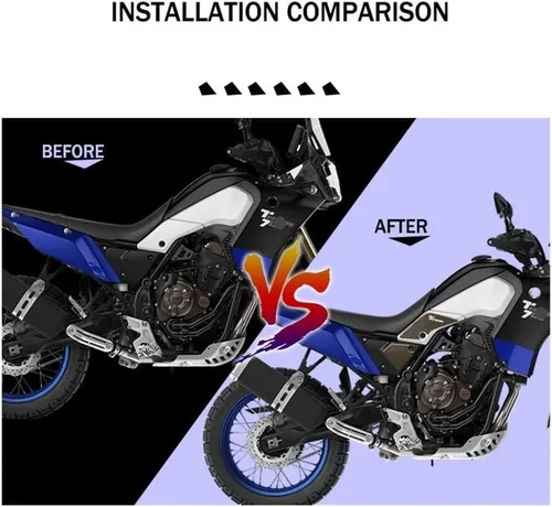 Vista 3 de Fuel Tank Gasket for Yam&aha Tenere 700 Rally T700 XTZ T 700 Motorcycle Accessories Non-Slip Side Fuel Tank Stickers Pad Stickers